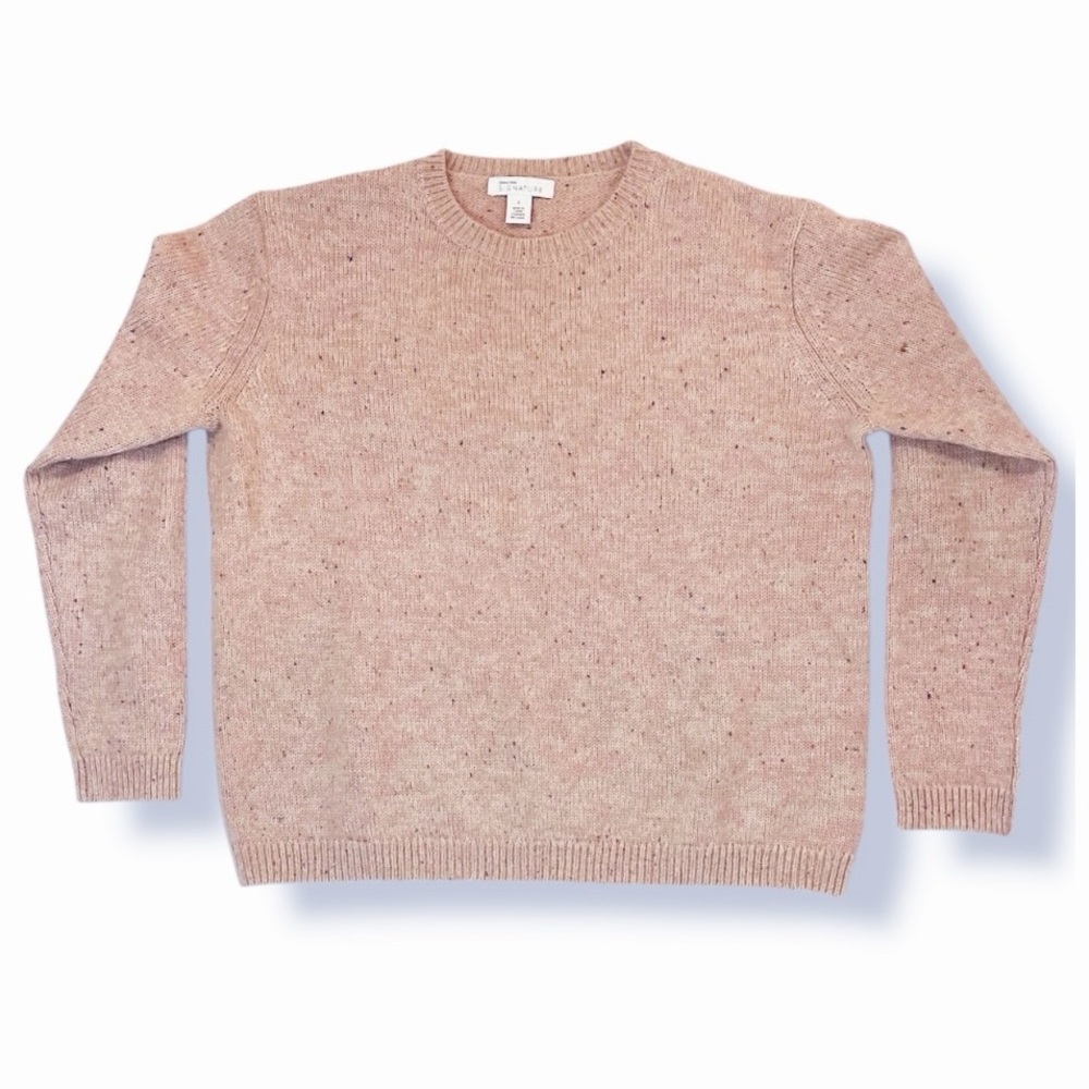 Nordstrom Signature Cashmere/Mohair/Silk Donegal Crewneck Sweater